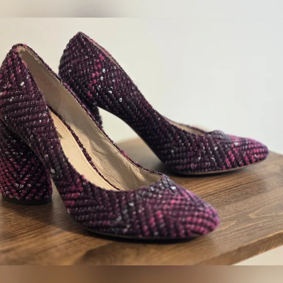 Louise Et Cie Jayant Tweed Wool Blend Heeled Pumps Women's Size 7.5M - Picture 3 of 11